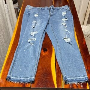 Copperflash Classic Distressed Light Blue Jeans with BD12